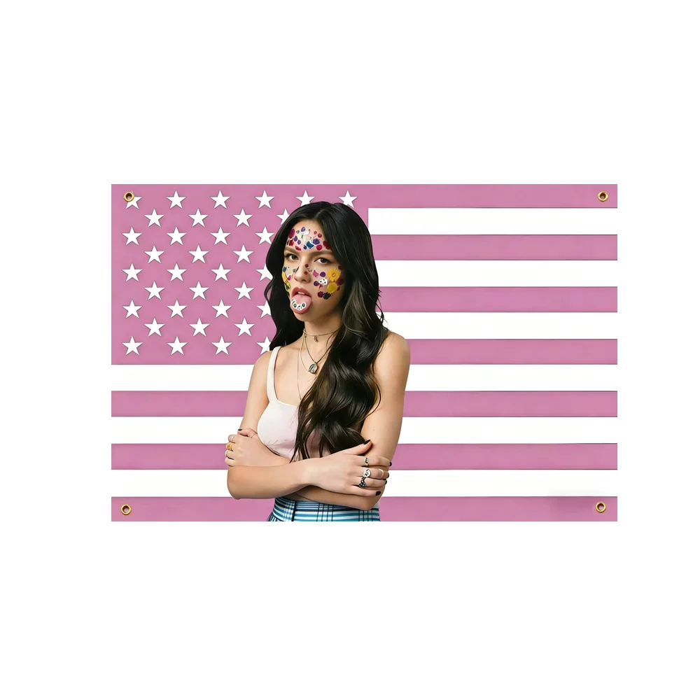

Trendy Pop Singer Inspired Flag 2x3ft 3x5ft Custom Camping Garden Decor Party Backdrop Wall Art Family Gifts