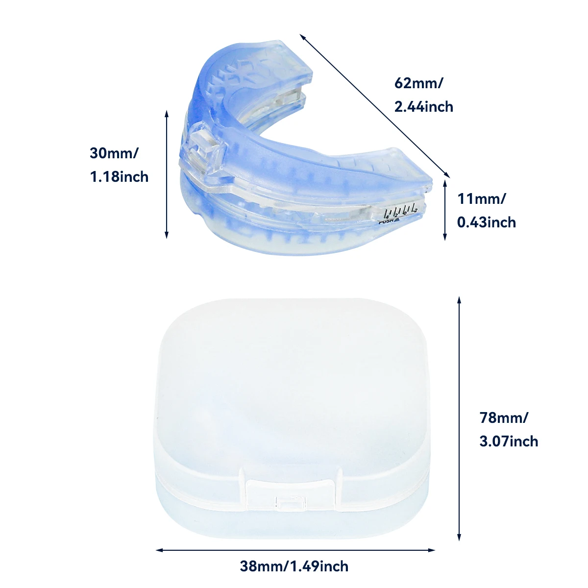 2024 New High Quality Adjustable Anti Snoring Kit Grinding Mouthpiece Anti Snore Mouith Guard Custom Molding