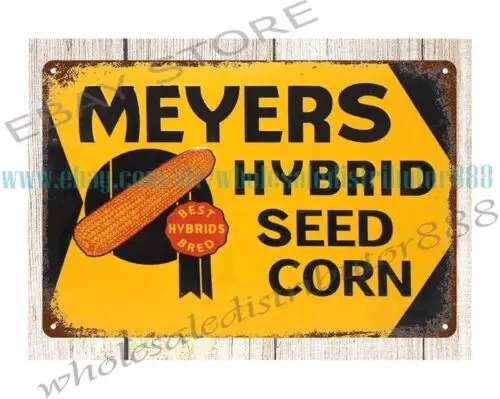 Meyers Hybrid Seed Corn farm ranch metal tin sign interior decor stores