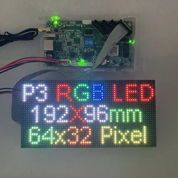 P3 a cor completa interna conduziu o módulo de exibição, icn2037 rgb conduziu o painel 64*32, smd2121 conduziu a matriz 3 em 1 rgb panel.1/16 de varredura, hub75