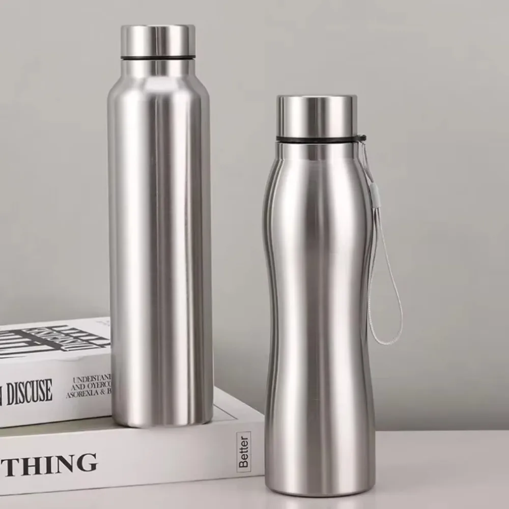 

Drinkware 1000Ml Sport Water Bottle Single-layer Leakproof Drink Bottle Drop-proof Stainless Steel Cycling Kettle Outdoor