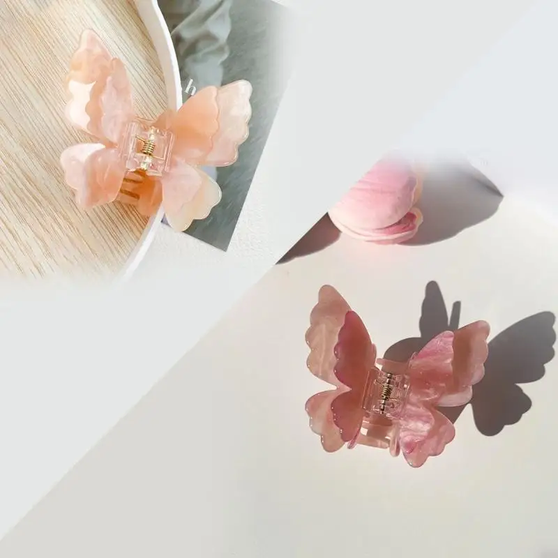 M6CD Modern Double Saper Butterfly Hair Claw Claw Fashion Accesors Accesorios cabeza para uso diario o reuniones