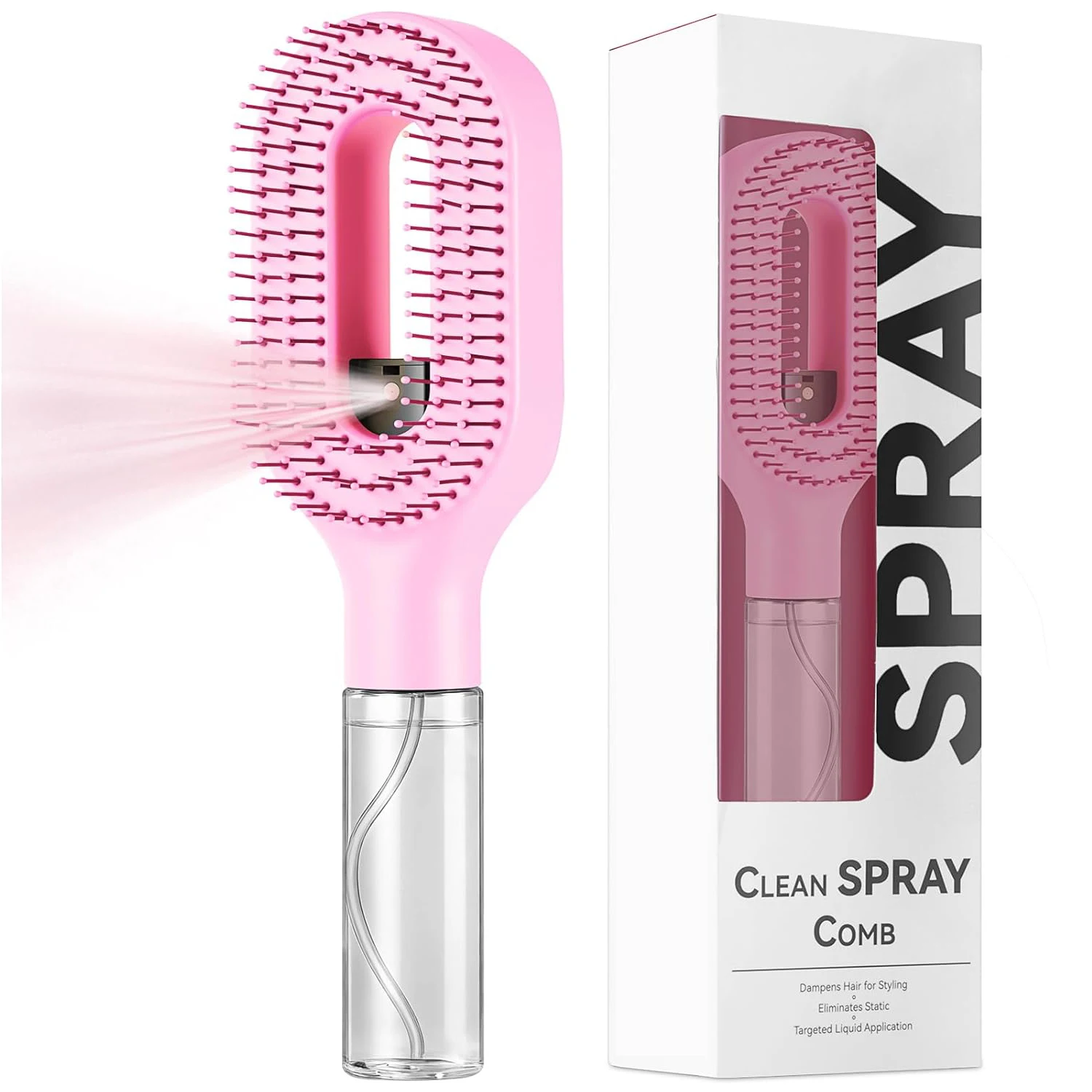 

Щетка для распутывания волос Curl Refresh с распылителем мелкодисперсного тумана, 2-в-1: щетка-распылитель для быстрой сушки и укладки волос