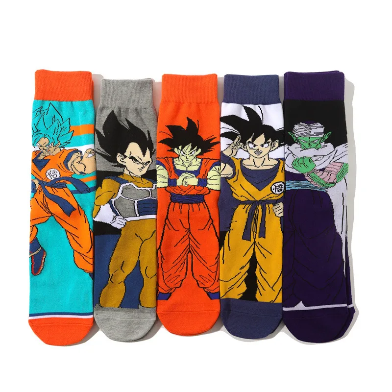 Anime Dragon Ball Cotton Sock Vegeta Son Goku Hip Hop Skateboard calza lunga autunno inverno comodo calzino caldo regalo di compleanno