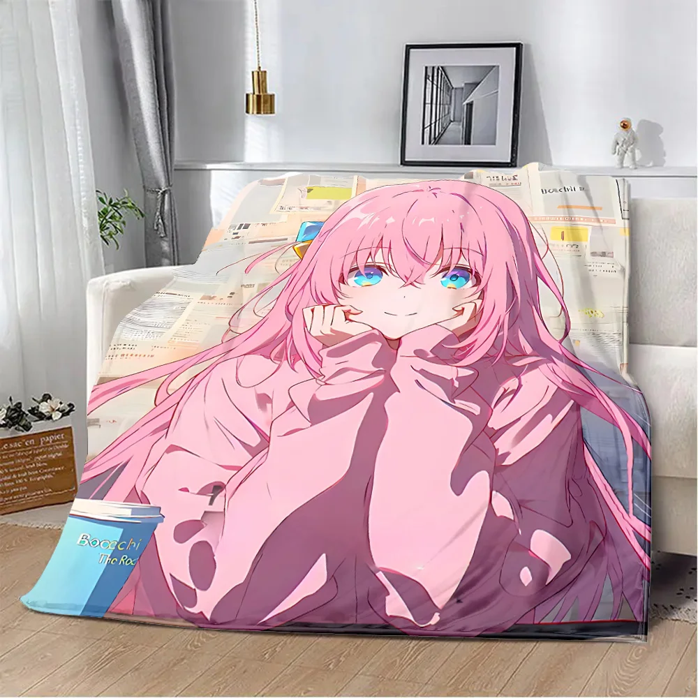 Fashion 3d Printed Blanket Picnic Blankets Warm Blanket Soft and BOCCHI THE ROCK Comfortable Blanket Home Travel Birthday Gift