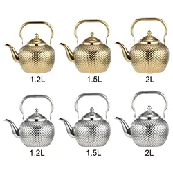 Stainless Steel Teapot with Removable Infuser for Stovetop Safe Restaurant Loose Leaf Tea Pot Lifting Handle with Tea Filter