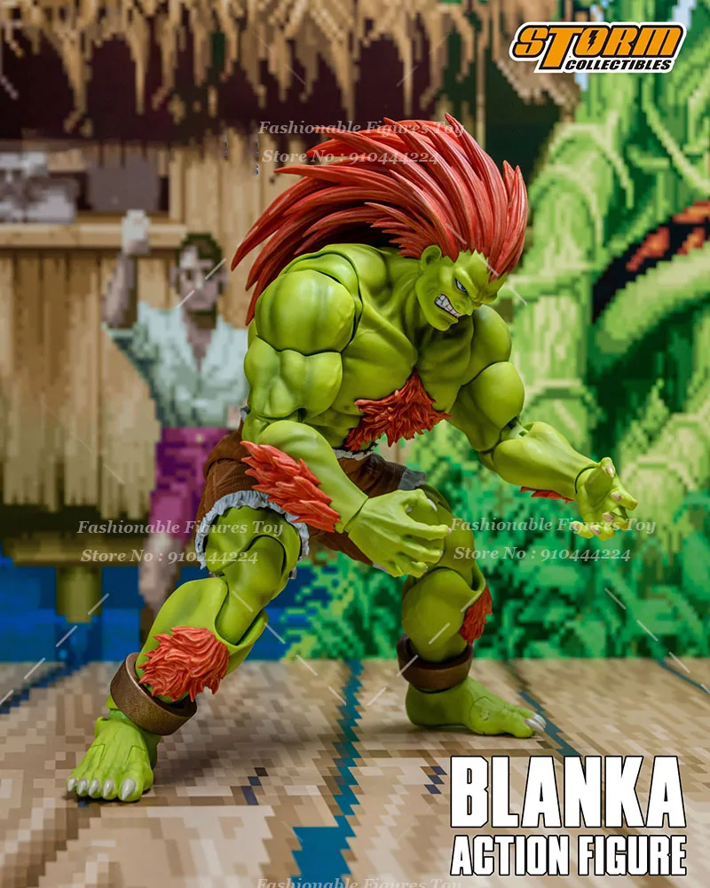 Strom ของเล่น 1/12 ผู้ชายทหาร Strong Blanka ต่อสู้เกมสีเขียว Orcs Challenger ชุด 6 นิ้ว Action Figure ของเล่นคอลเลกชัน