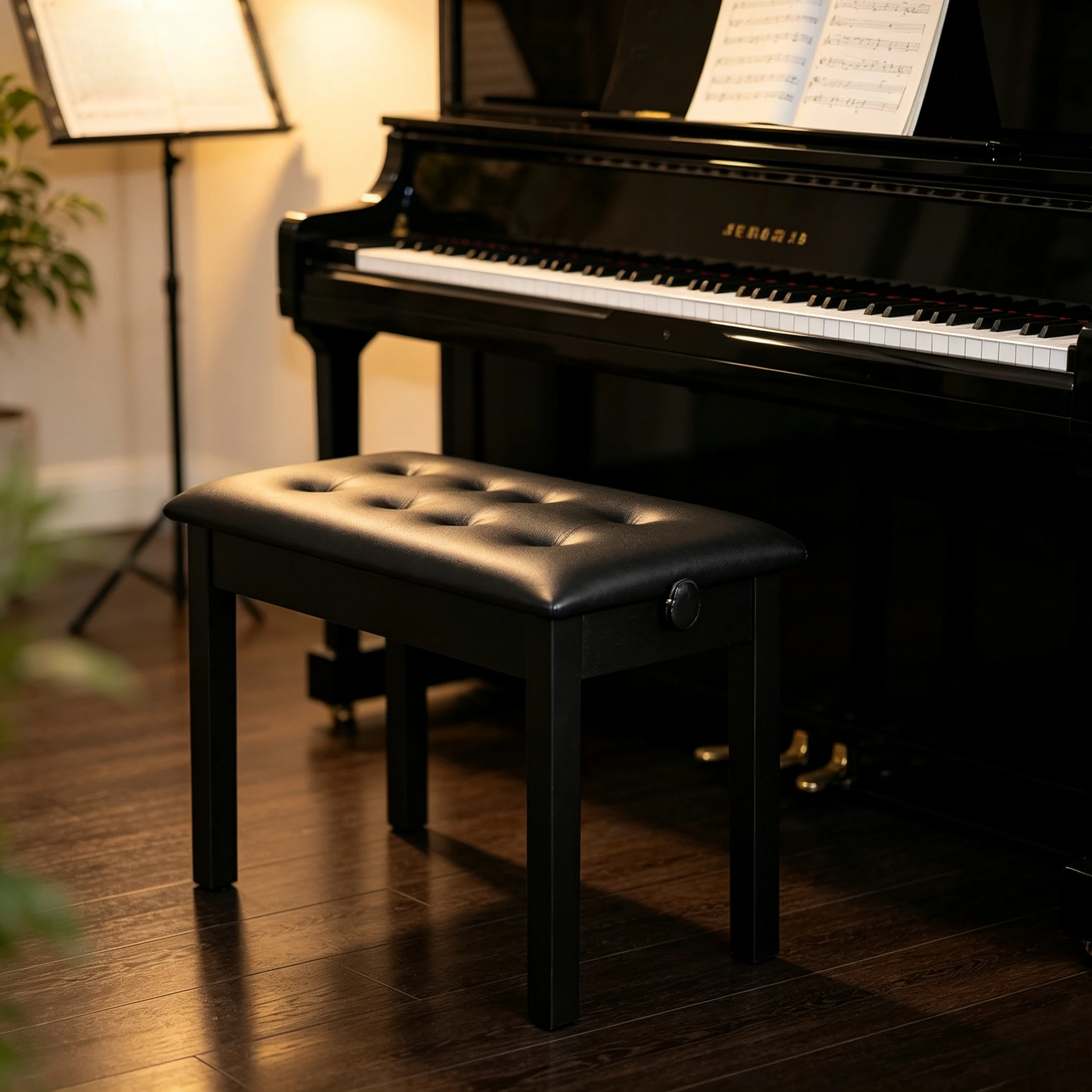 Digital Piano Stool, Electronic Piano Bench, Double Paint Fixed Height Musical Instrument Seat, Instrument Accessory for Guitar