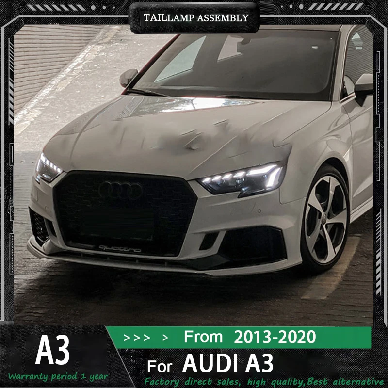 

Автомобильные фары для Audi A3 2013 2014 2015 2016 2017 2018-2020 DRL фары лазерные линзы лампы обновление света RS3 светодиодные аксессуары