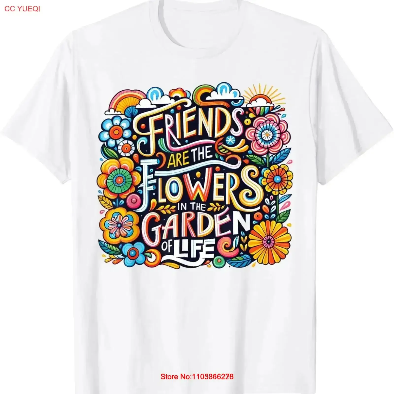 Best Friend Floral Friends Are Flowers In The Garden Of Life T-Shirt im Vintage-Stil, gewaschen, für Herren, modisch, grafisch, atmungsaktiv, weich