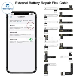 PHONEFIX Cavo tag-on per riparazione batteria esterna per iPhone 11-15PM Nessuna batteria richiesta Avvio Nessun dispositivo Cambia batteria Salute 100%