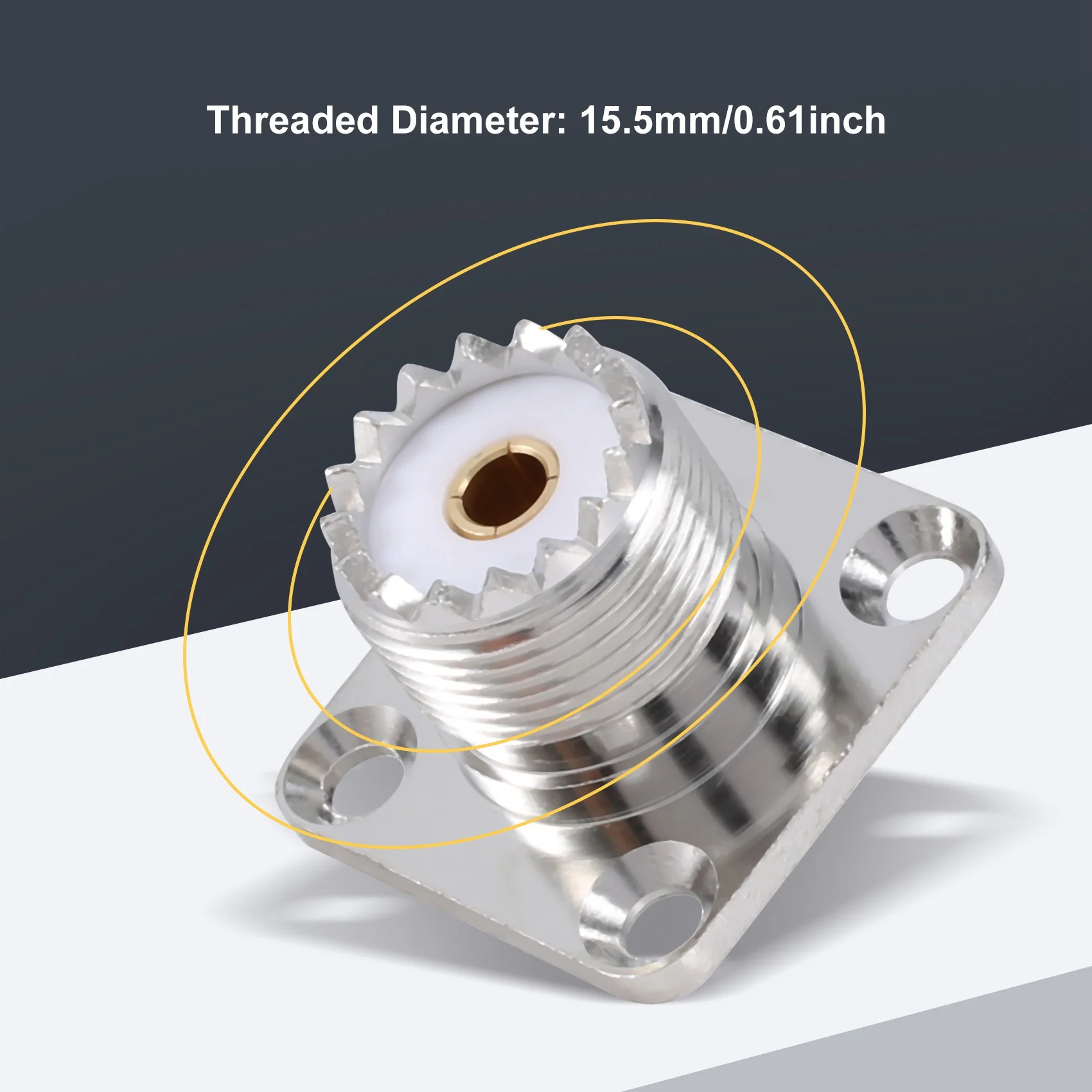 UHF Vrouwelijke SO239 Paneel Chassis Mount Flens Dekmontage Soldeerbeker RF-connector