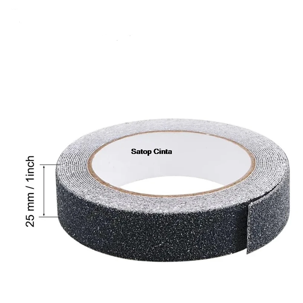 2.5cm/5cm/10cm*5m Black Anti Slip Traction Tapes Non-Slip Grip Friction Decals Waterproof Adhesive Strips For Stairs Tread Steps
