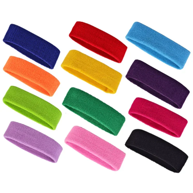 1PCS High Quality Cotton Sweat Headband For Men Sweatband women Yoga Hair Bands Head Sweat Bands Sports Safety