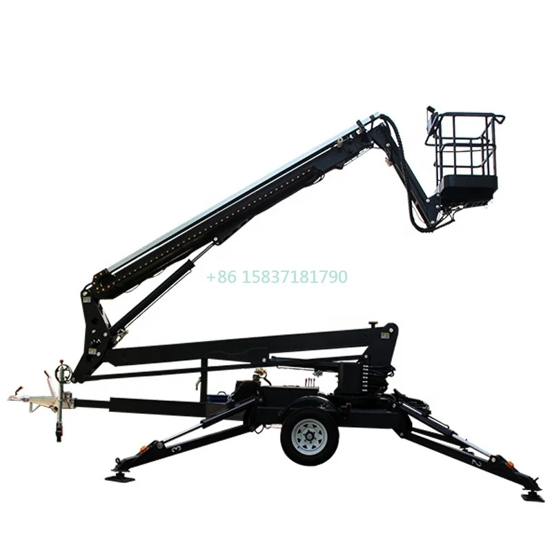 توضيح Manlift مجنزرة قابل للقطر بوم رفع رافعة صغيرة الكرز المنتقى العنكبوت رافعة مفصلية بوم رفع منصة لإسبانيا