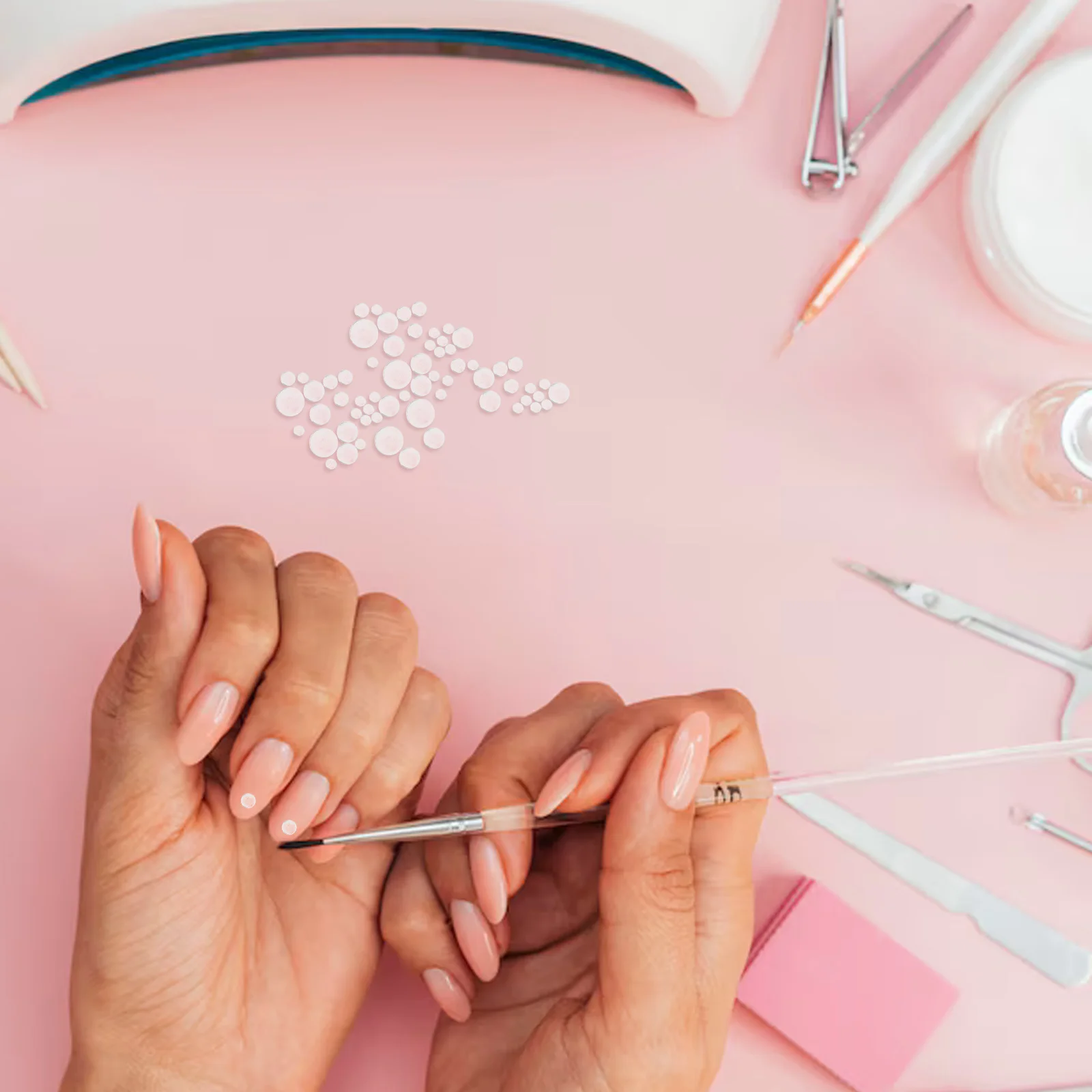 

2Pcs Clear Dewdrop Resin Flat Back Half Round Beads Creative DIY Nail Art Card Making Scrapbooking Embellishments