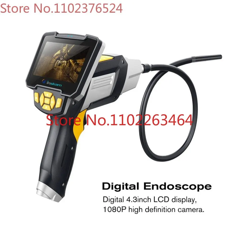 

HM112 Digital 1080P LCD 8mm Snake Scope Endoscope Waterproof Probe Inspection 3meters Flex Cable HD Camera Handheld Borescope