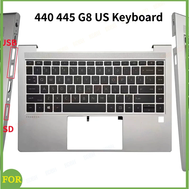

Для Probook 440 445 G8 G9 G10 US/RU/UK/LA/FR: верхняя крышка с подсветкой клавиатуры и упором для рук, запасная часть для компьютера, аксессуары