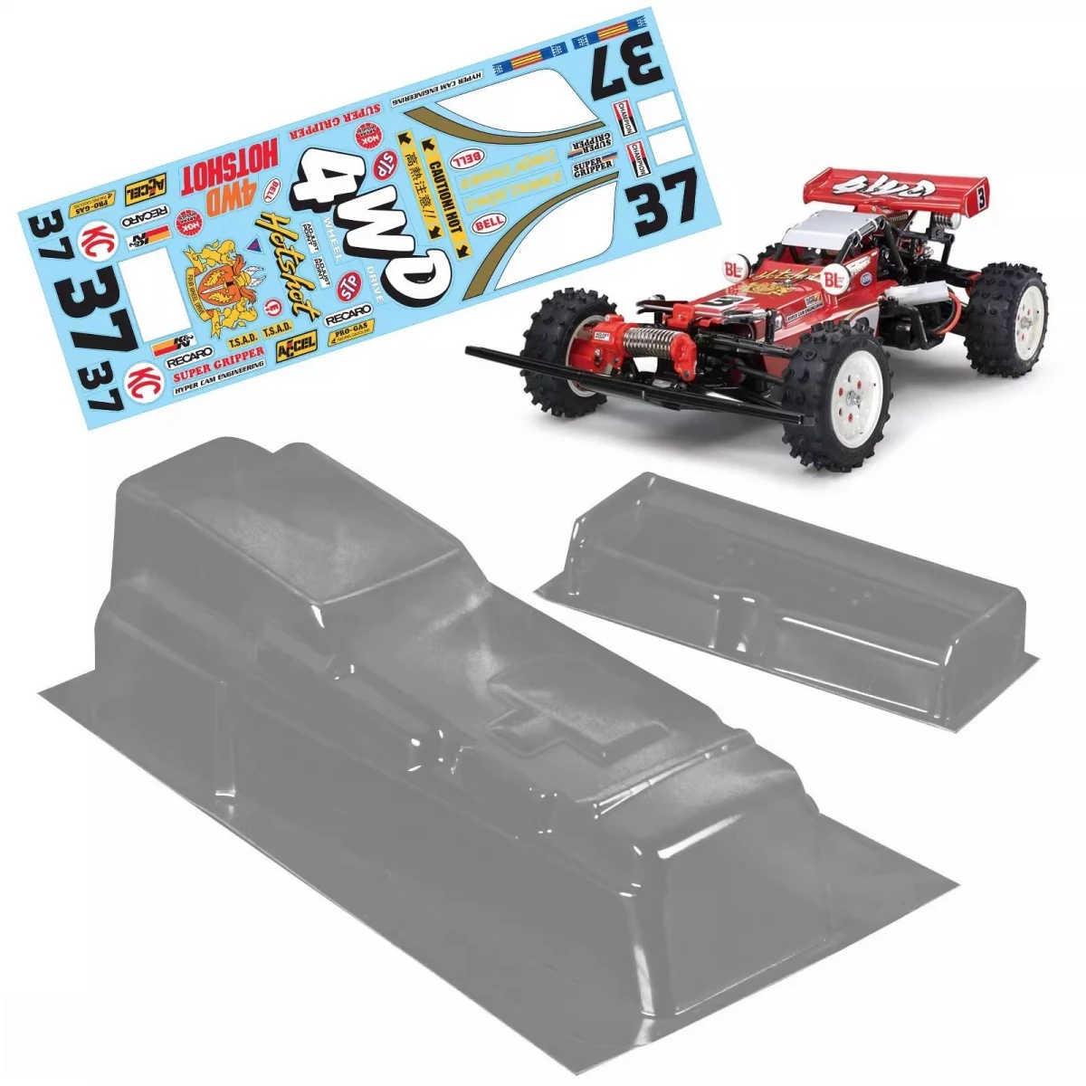 Tamiya 1/10 Hotshot 4x4 Off-Road Buggy Option part. Tamiya Hotshot RC Car body shell