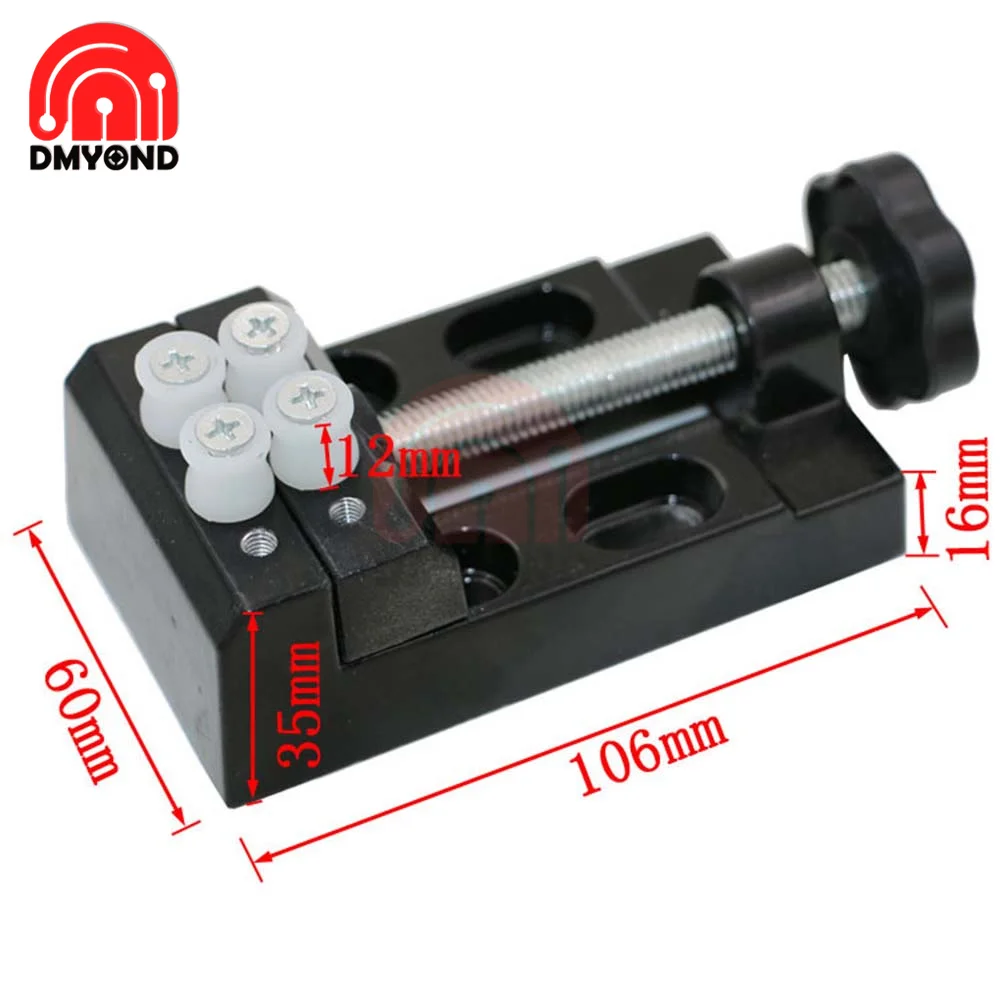 Aluminum alloy Mini Table Vise Jaw Carving Bench Clamp Drill Press Vice Micro Clip Adjustable Flat Pliers DIY Jewelry Hand Tools