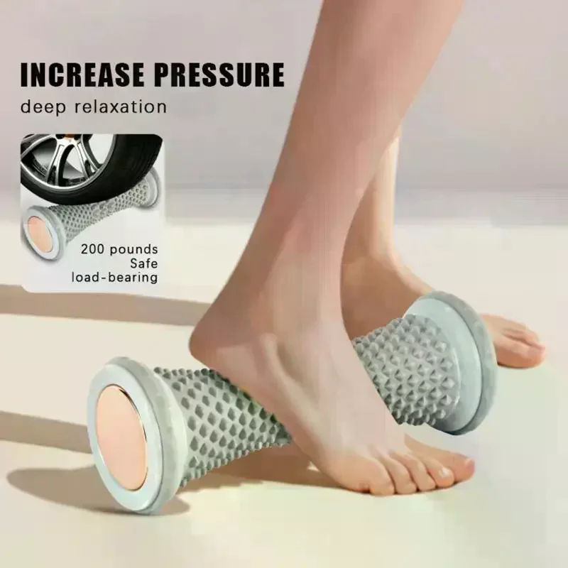 Silicone Foot Massage Roller With Textured Bumps Relieves Foot Pain Prevents Fasciitis Perfect For Home Office Daily Use
