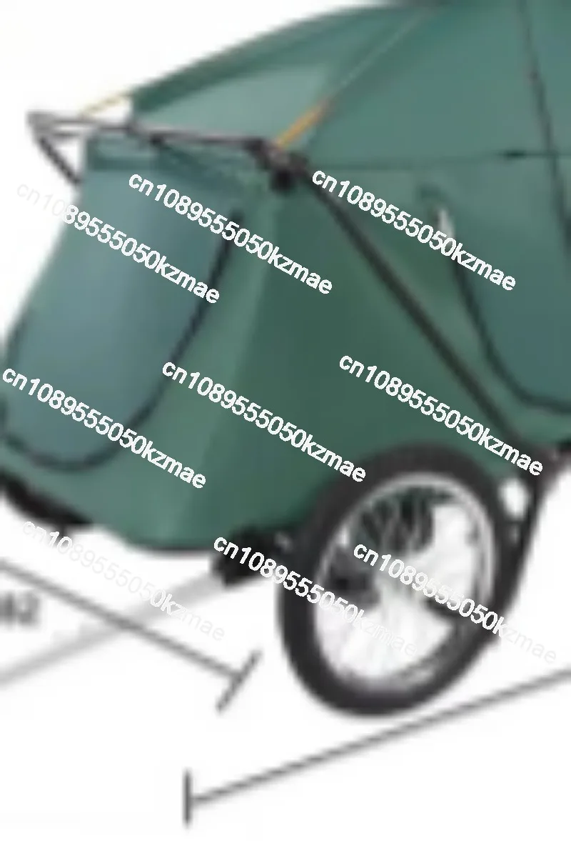 Outdoor Cycling Camping Trailer Off-Ground Tent Combo Portable Travel Camping Equipment for Outdoor Adventure Hiking Trip