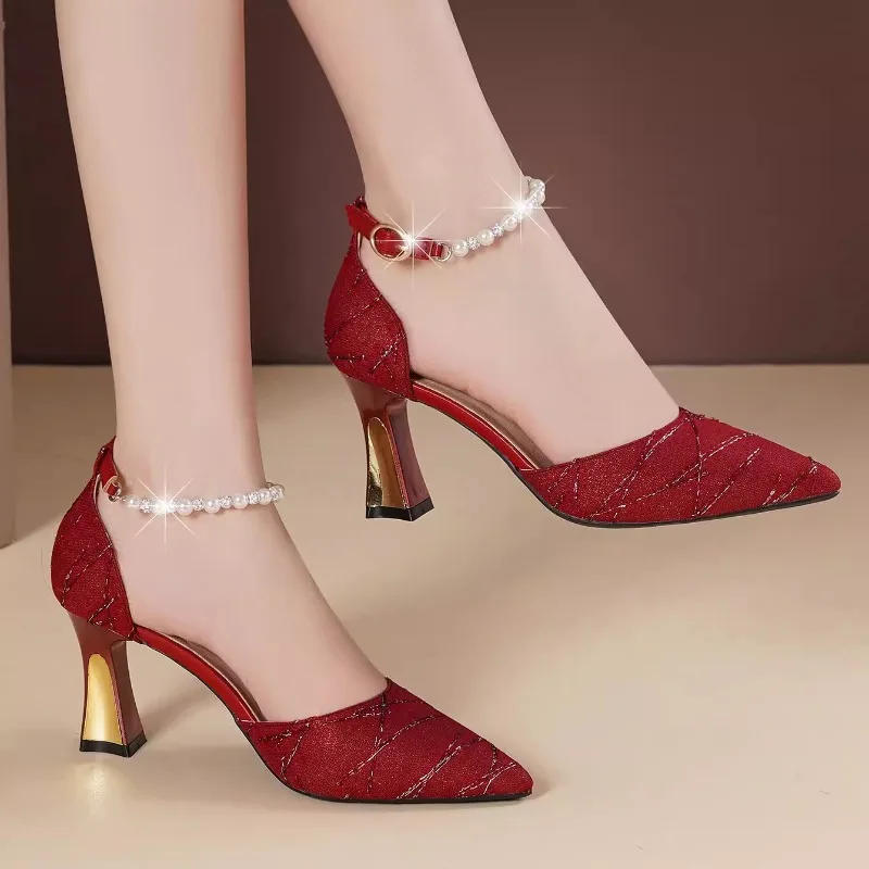 

2025 Spring/Summer New Versatile High Heel Casual Fashion European and American Style Professional Sandals Shoes for Women