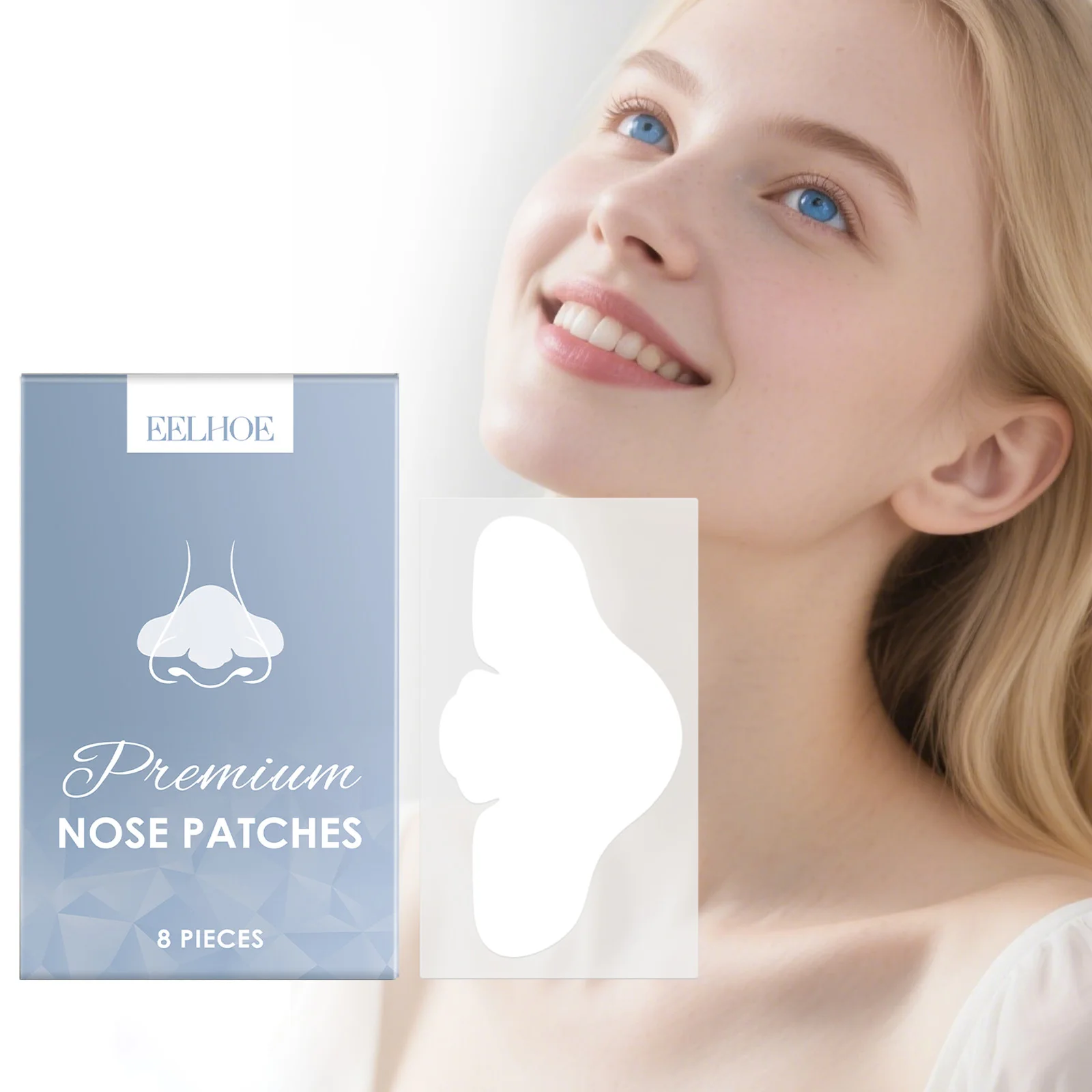 Pore-Cleaning Nose Strips Pore Cleaning Blackhead Remover Smooth Skin Remove Black & White Heads Oil-Control Shrink Pores