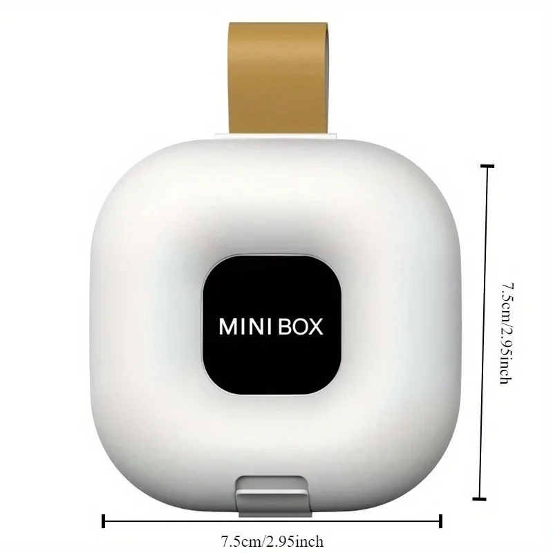 Xiaomi śliczne nowoczesne proste przenośne smycze do paska Anti-Lost Mini siatka odwróć szczelne pudełko do przechowywania pigułek organizer do domu apteczka