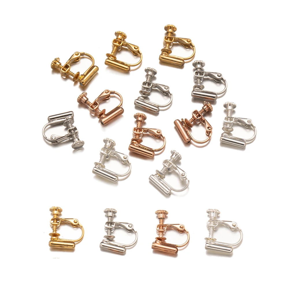 

10pcs/Lot Ear Clip Earring Pads Findings Base Blank Bezel For DIY Handmade No Pierced Jewelry Making Supplies Accessories Crafts