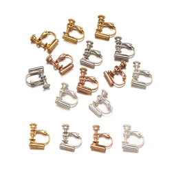 10pcs/Lot Ear Clip Earring Pads Findings Base Blank Bezel For DIY Handmade No Pierced Jewelry Making Supplies Accessories Crafts