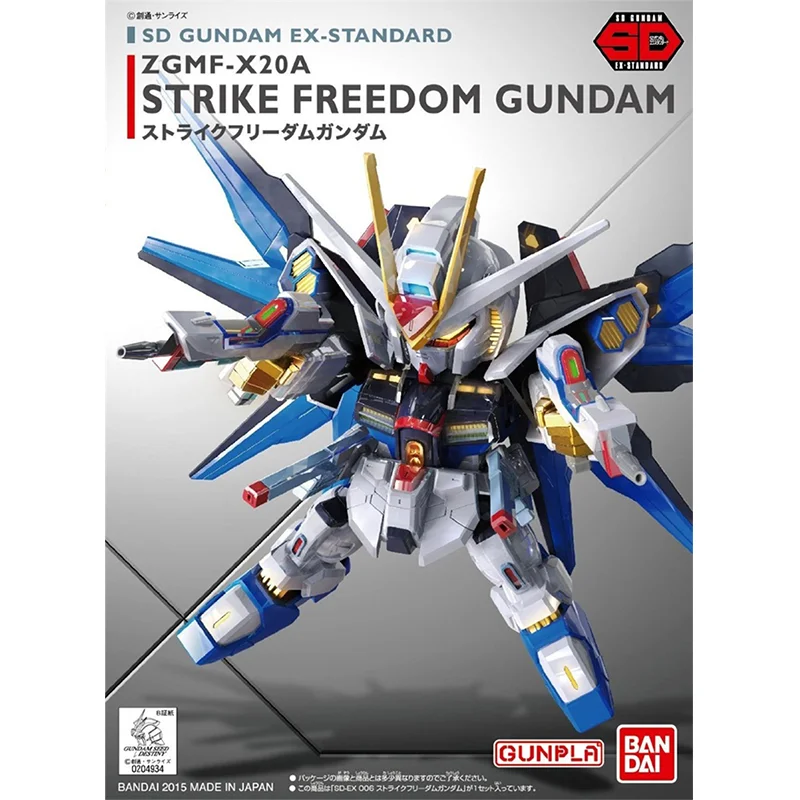 Mô Hình Lắp Ráp Bandai Ban Đầu GUNDAM Anime Mẫu SD ZGMF-X20A STRIKE FREEDOM GUNDAM Hành Động Hình Mô Hình Đồ Chơi Quà Tặng Cho Trẻ Em