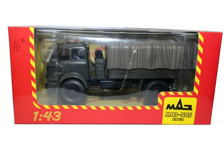 HAW ABTONPOM Models 1/43 MAZ-505 1962 Truck Diecast Toys USSR Military Cars for collection