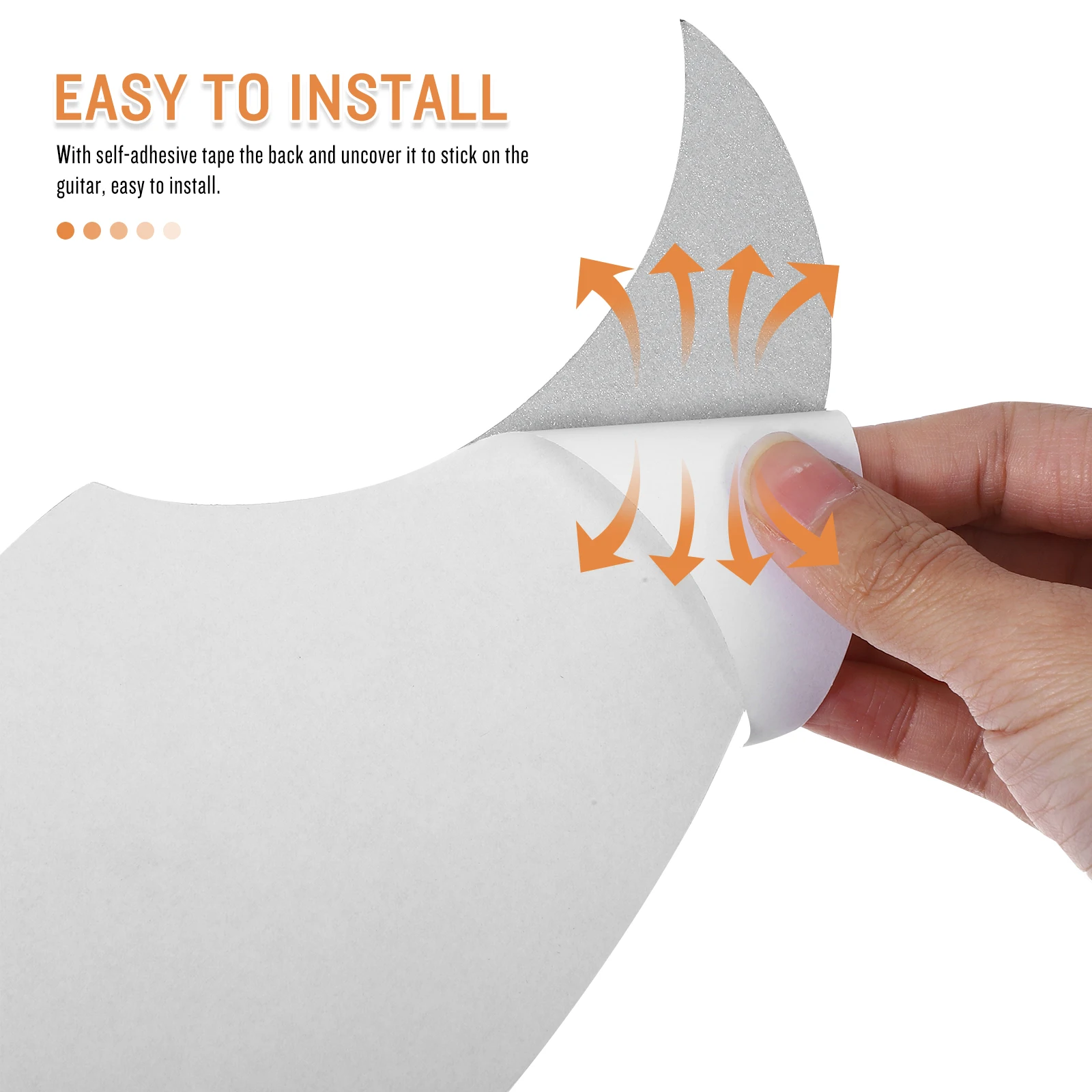 

Black Comma Guitar Pickguard Self Adhesive Anti Plate PVC Material Water Drop Vine Flower Acoustic Guitar