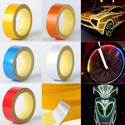 5m Reflective Tape Car Reflective Stickers Motorcycle Bicycle Reflector Safety Warning Rim Decal Tape Car Accessorie Decoration