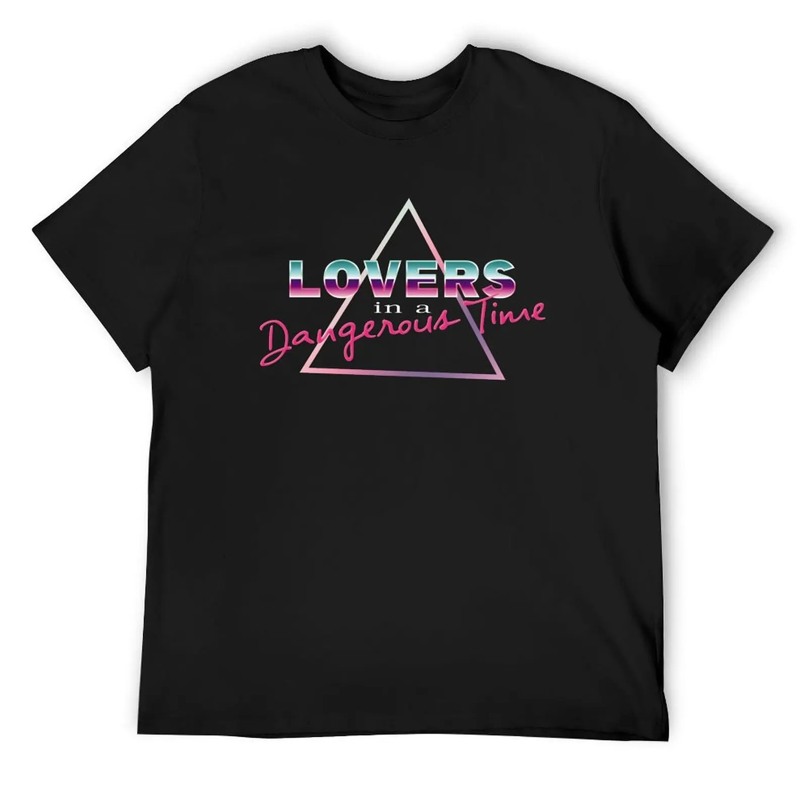 Lovers in a Dangerous Time - Retrowave/Synthwave Style T-Shirt sports fans oversized graphic tee tee shirts for men