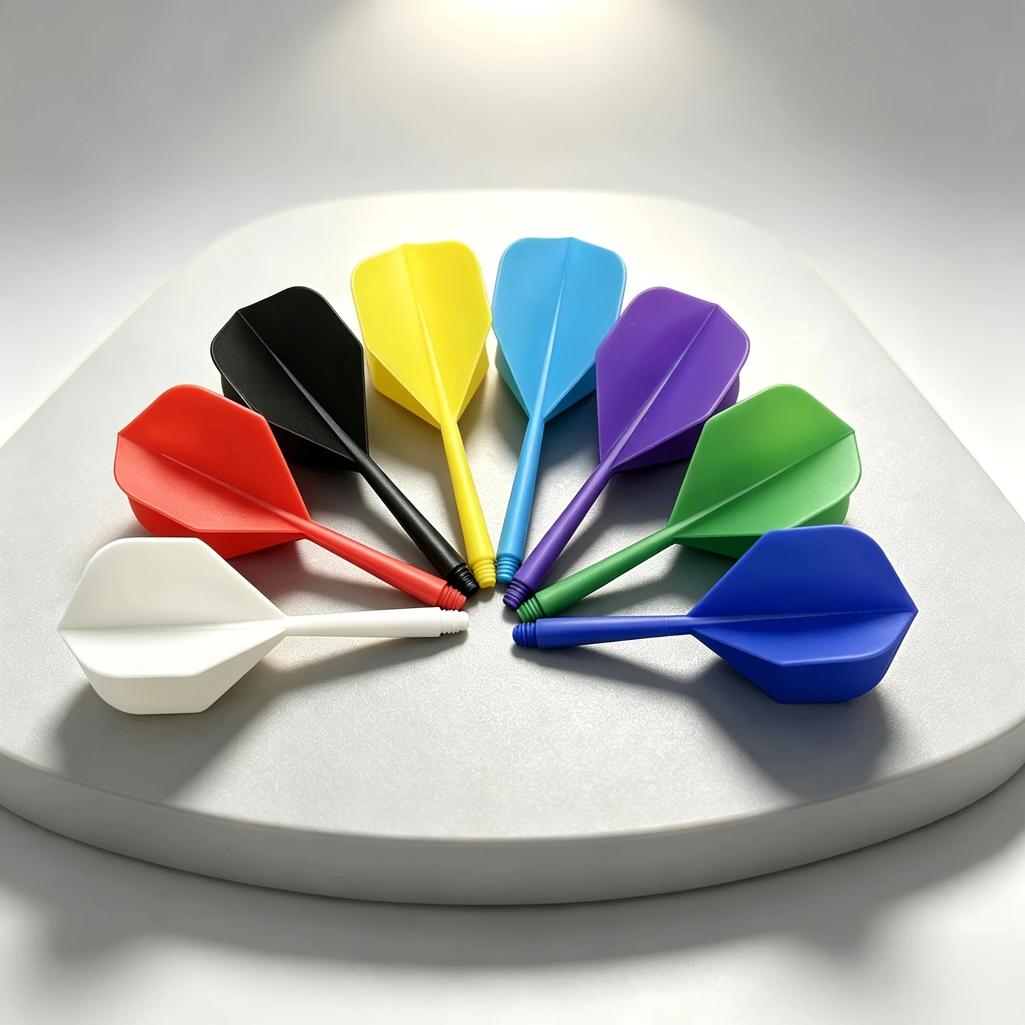6-teiliges Set aus 2BA High-Hardness-Darts mit Standard-Schaft und Aufbewahrungsbox, hochwertige, blickdichte 8-farbige PVC-Dartflügel.