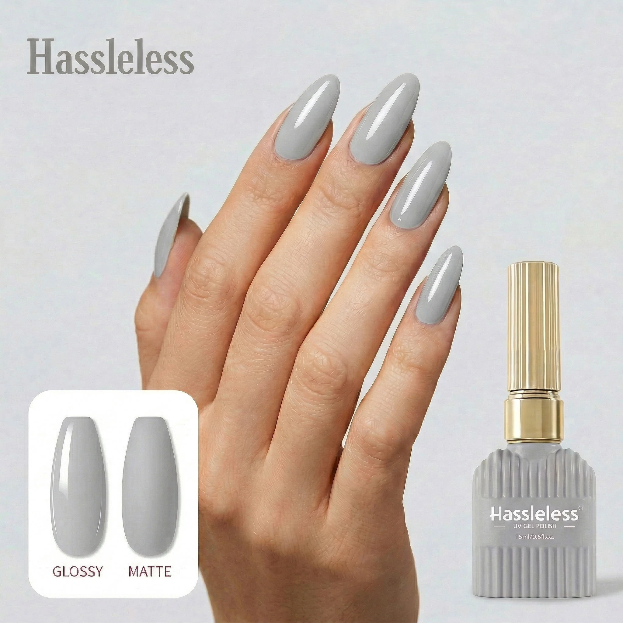 Single-Packaged Glass Bottles, Grey Series Gel Nail Polish, Featuring the Latest Autumn/Winter Trends in Colors, Long-Lasting