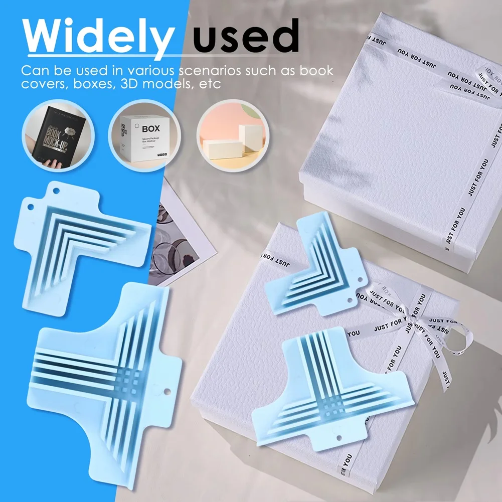 MOPHE-칩보드 박스 코너 가이드 직각 클램프 도구용 8개-1Mm, 1.5Mm, 2Mm, 3Mm 두께의 종이 고정용