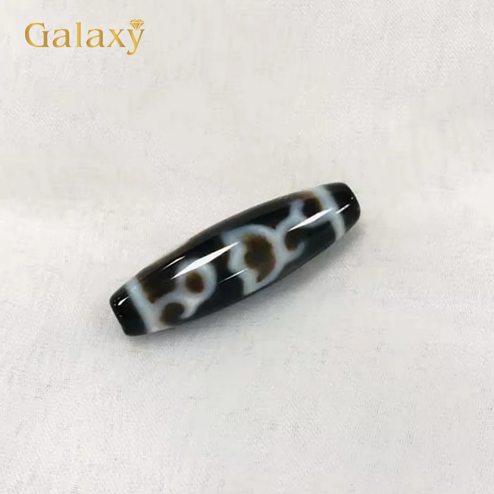 الصف AAA التبت Dzi العقيق الطبيعي الخرز لصنع Diy بها بنفسك مجوهرات أساور قلادة البيضاوي لوتس ونغمتين 12x38 مللي متر جودة عالية