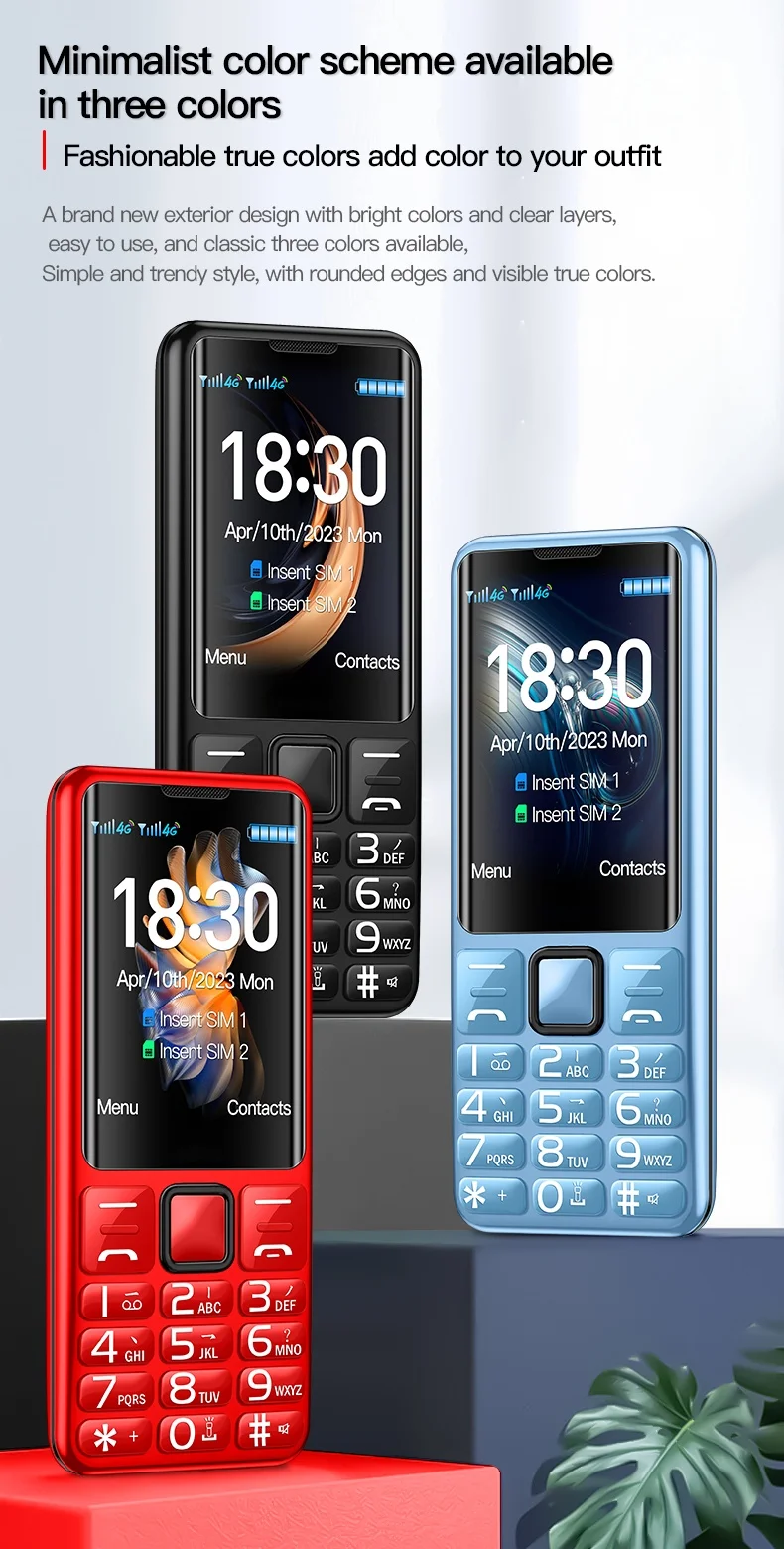 I79 (H6) 4G Elderly Mini Cellphone 2.4Inches TFT Screen 32MB RAM No Camera Torch Dual SIM English Keyboard Mobile Phone