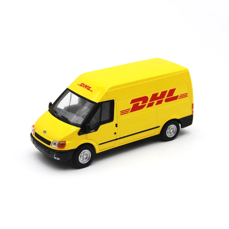 

Литой под давлением масштаб 1:32, Transit DHL Van, модель автомобиля из сплава, готовый продукт, имитация коллекции игрушек, подарок, статическая модель, дисплей