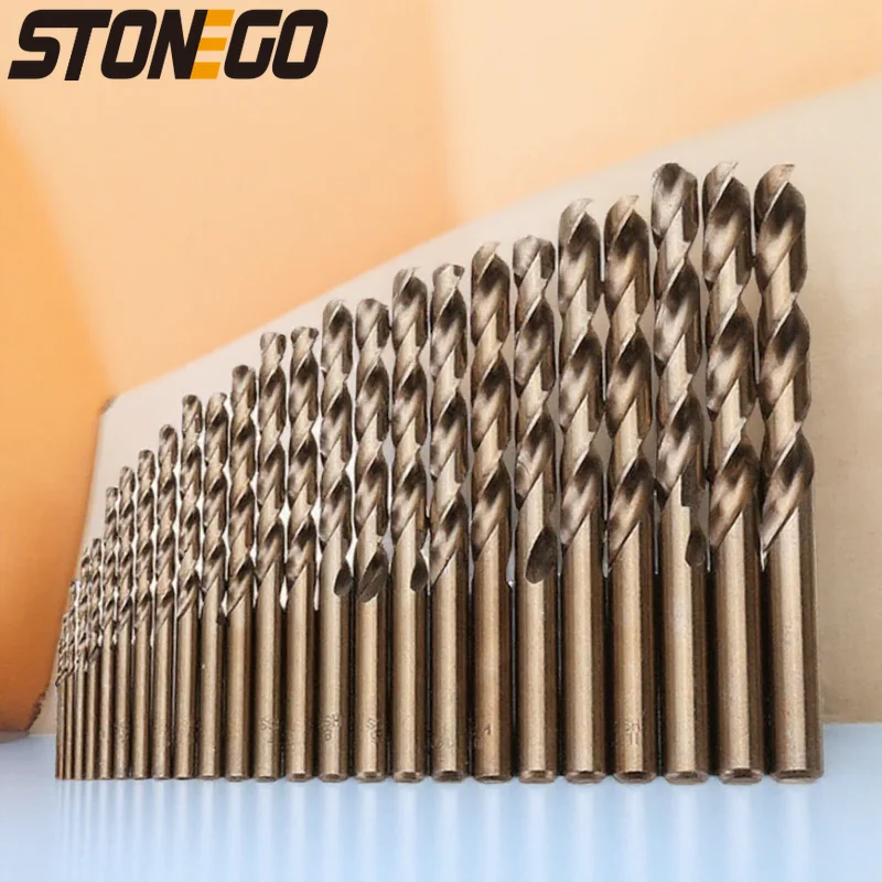 

13PCS HSS-CO M35 Cobalt Twist Drill Bit Set Stainless Steel Copper Aluminum Zinc Alloy Professional Grade