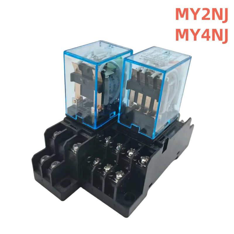 

5A MY2NJ MY4NJ Релейная катушка Общий DPDT Микро Мини Электромагнитное реле с цоколем Светодиодный AC 110 В 220 В постоянного тока 12 В 24 В