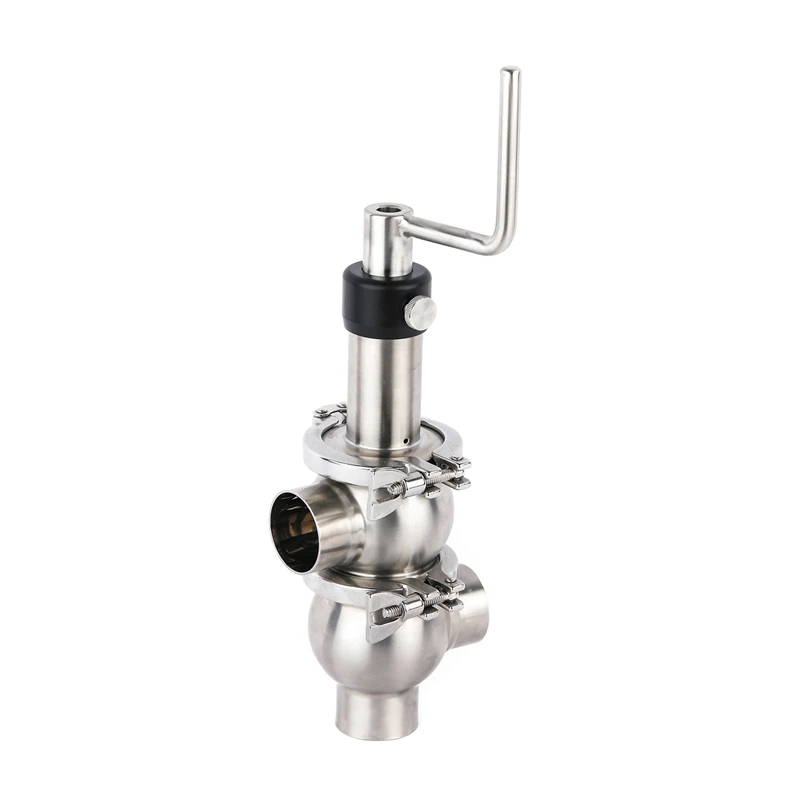 DONJOY stainless steel jiggle bar divert seat valve sanitary food grade manual divert seat valve