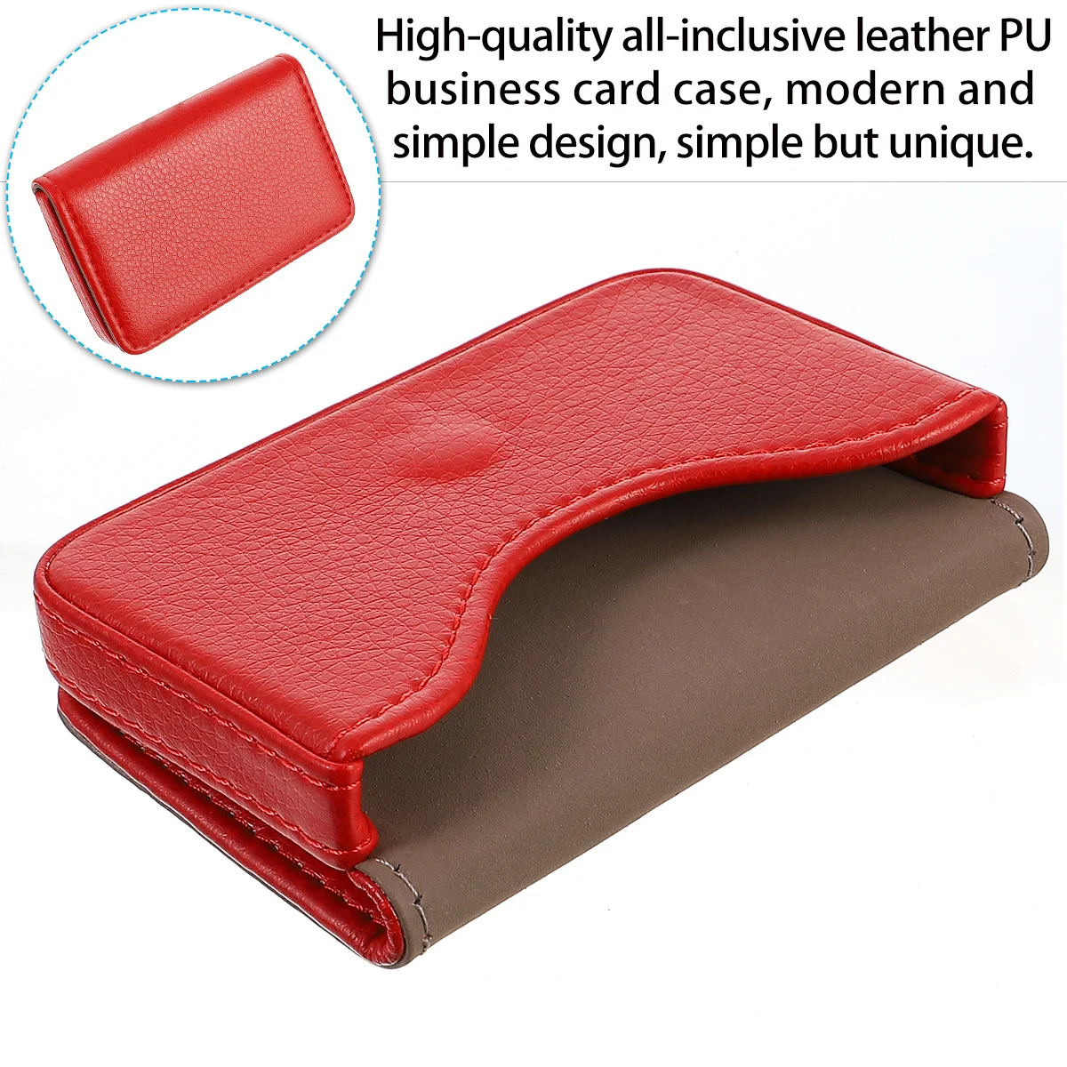 

1Pcs Portable Name Card Case PU Material Minimalist Design Business Holder for Cards Convenient and Elegant