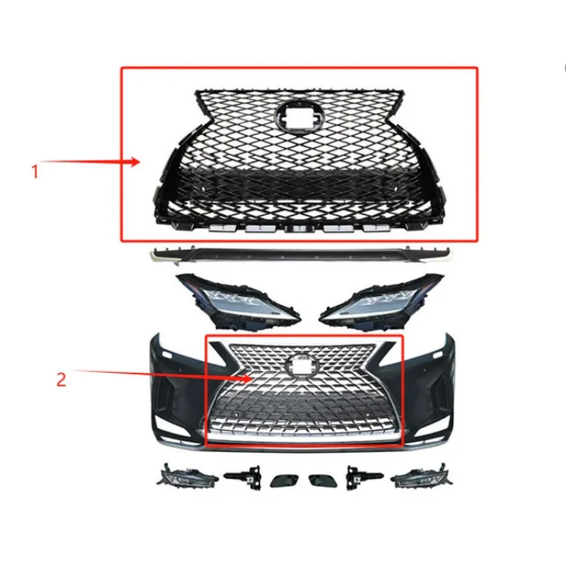 High Quality RX300 RX270 RX350 RX450 F-sport LED Headlights Front Grille Bumper Bodykit for  RX 2016-2020