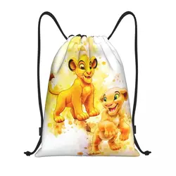 Custom King Lion Simba zaino con coulisse borse leggero Hakuna Matata Anime Movie Gym sport Sackpack Sacks per viaggiare