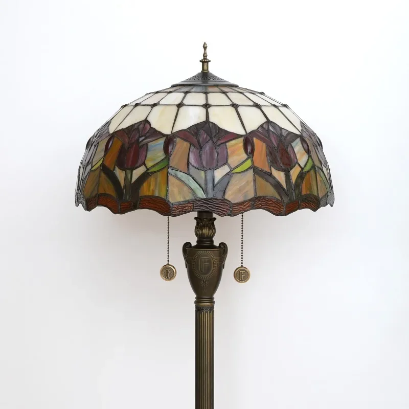 40 cm tulipano rosso arte europea vetro colorato soggiorno sala da pranzo camera da letto lampada da terra barra saldante