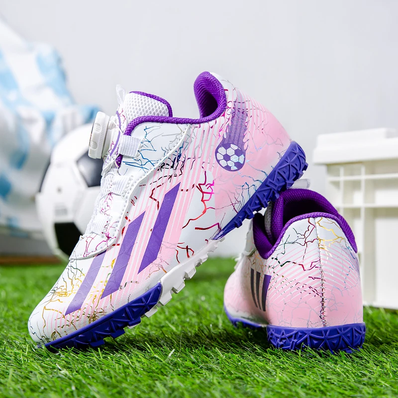 

2025 Football Shoes Firm Ground Soccer Cleats Boys Girls Athletic Outdoor Football Shoes, Mens Sport Flexible Athletic Lace Up S